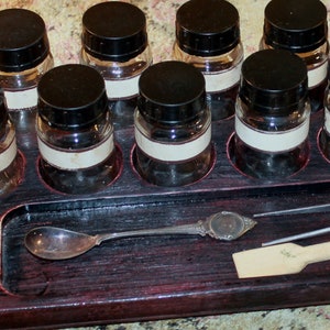 No. 10 LARGE Alchemist Kit Witchcraft Kit Curiosity Collection Vintage Bottles Wooden Potion Kit  Antique Apothecary Dark Academia