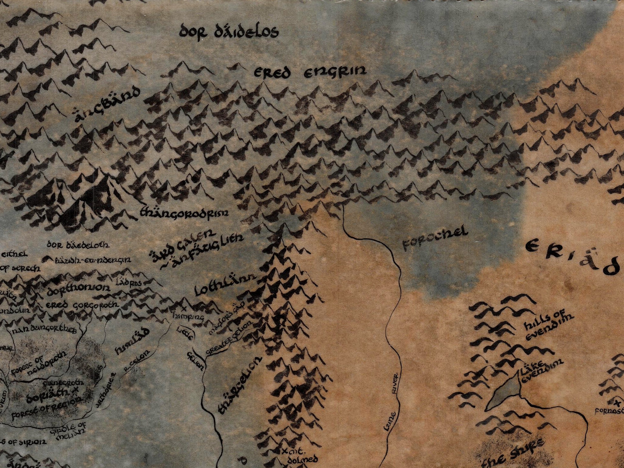 BELERIAND Map, Handdrawn, Realistic Map. (please, Read Description ...
