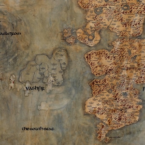 WOW Azeroth mappa SUPER DETTAGLIATA. Mappa di World of Warcraft. Scegli l'espansione. Mappa di fantasia. Oh. Disegnato a mano, tinto, cucito.