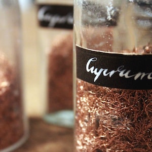 COPPER in Antique Bottle  Alchemy Ingredient Witchcraft Ingredient Magic Potion Vintage Apothecary Curio Oddity Curiosity Dark Academia