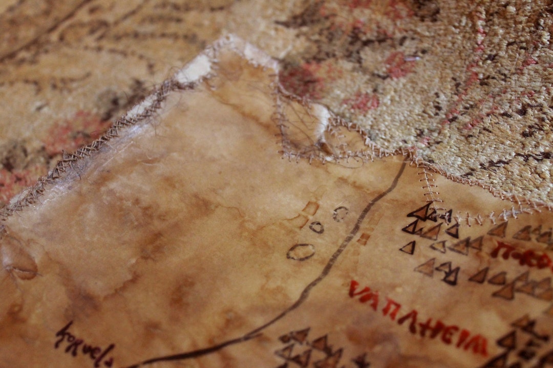 Human Skin MEDIUM Hyboria Map Conan Series. Handmade and Drawn