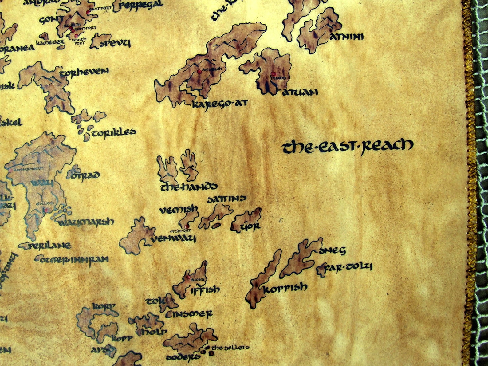 LARGE Handdrawn Realistic Earthsea Map. please Read | Etsy