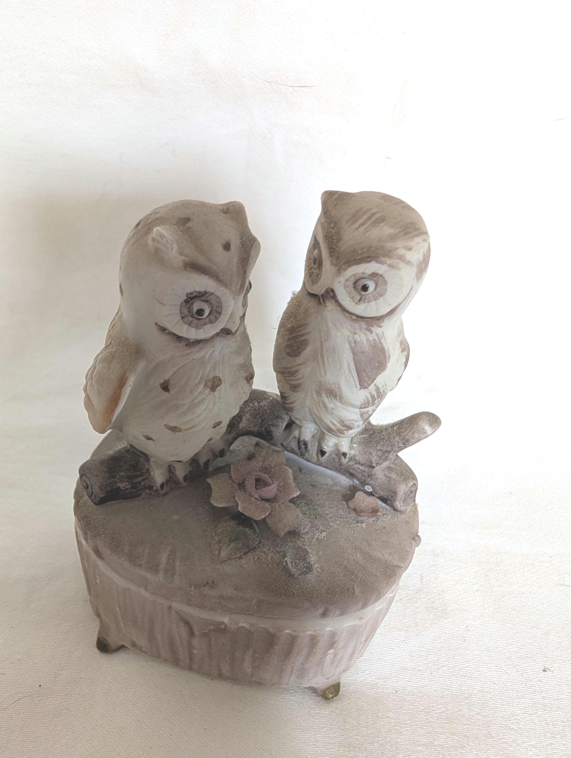 Lefton Owls Trinket Box