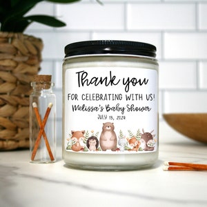 Woodland Animal Baby Shower Favors, Baby Shower Candles, Gender Neutral Baby Shower Favors, Baby Boy Favors, Baby Girl Favors