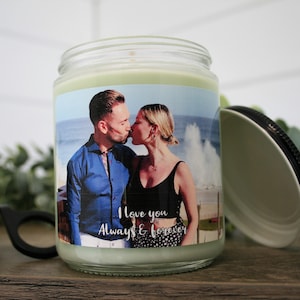Personalized Photo Candle, Custom Photo Candle, Picture Candle, Add a Picture to a Candle, Christmas Gift, Photograph Candle, Wedding Gift