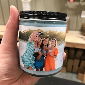 Personalized Photo Candle, Custom Photo Candle, Picture Candle, Add Picture to a Candle, Christmas Gift, Friend Birthday Gift Personalized