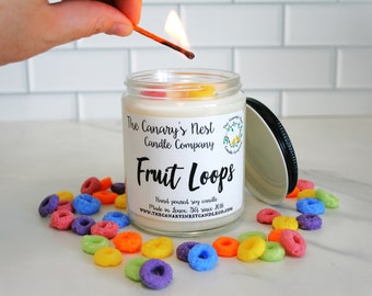 Fruit Loops Scented Soy Candle: Fun Cereal Candle