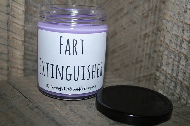 Fart Extinguisher Candle Soy Candles 8 oz. Candle Funny Etsy