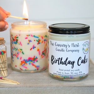 Birthday Cake Scented Soy Candle, Best Birthday Gifts, Sprinkle Candles, Birthday Gifts for Her, Best Friend Birthday Gift Idea, Party Favor