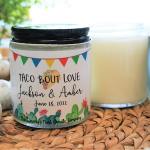 Taco Bout Love Fiesta Favors, Soy Candles, Fiesta Wedding Favors, Taco Bout Love Couples Wedding Shower Favors, Taco Bout a Wedding