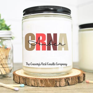 CRNA gift, Soy Candle, Personalized Candle, CRNA Week Gift, CRNA Appreciation Gift, Certified Registered Nurse Anesthetist Graduation Gift