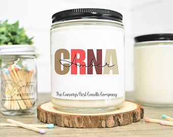 CRNA gift, Soy Candle, Personalized Candle, CRNA Week Gift, CRNA Appreciation Gift, Certified Registered Nurse Anesthetist Graduation Gift