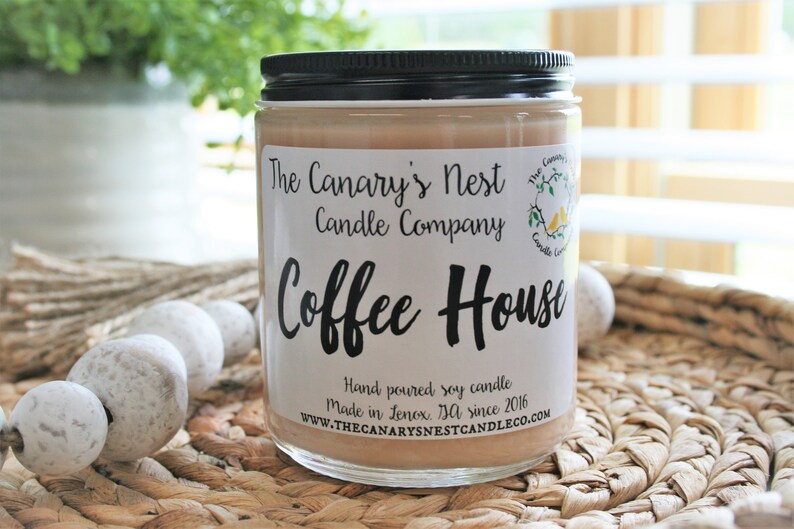 Soy Candles Coffee Scented Candle Coffee House Candle Fresh Etsy