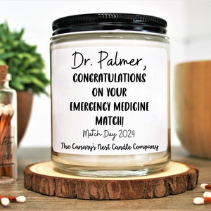 Personalized Match Day Gift, Soy Candle, Med Student Graduation Gift, Residency Program Graduation Gift, Match Day 2026 image 4
