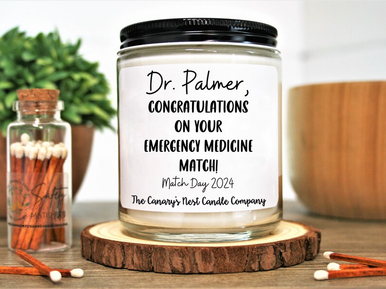 Personalized Match Day Gift, Soy Candle, Med Student Graduation Gift, Residency Program Graduation Gift, Match Day 2026 image 4