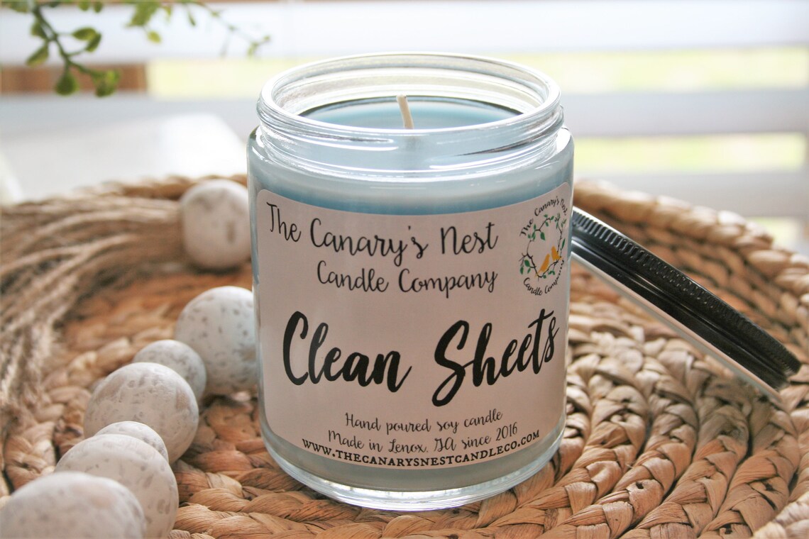 Soy Candles Handmade Clean Sheets Candle Fresh Linen Candle Etsy