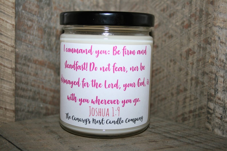 Bible Verse Candle Personalized Candle Inspirational Gift Etsy
