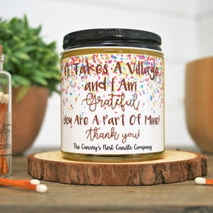 It Takes a Village Candle, It Takes a Village Gift, Administrative Professional Gift, Gift for Mentor, Gift for Friend, Babysitter Gift