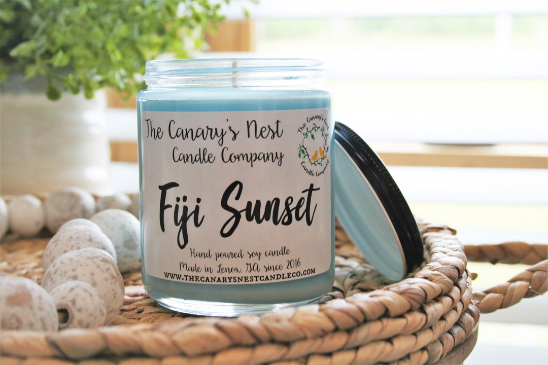 Tropical Candle Fiji Sunset Soy Candles Tropical Fruits Etsy
