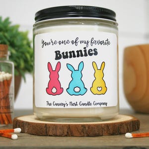 Bunny Soy Candle: Easter Gift, Easter for Adults