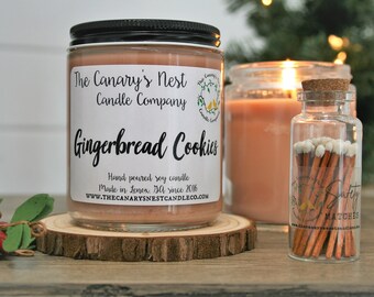 Gingerbread Cookies Soy Candle - Christmas Holiday Scent