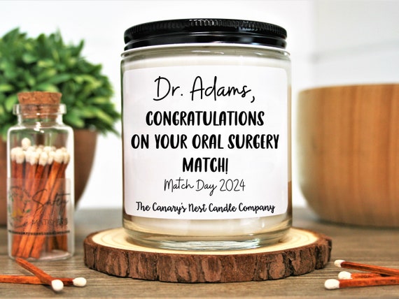 Personalized Match Day Gift, Soy Candle, Med Student Graduation Gift, Residency Program Graduation Gift, Match Day 2026