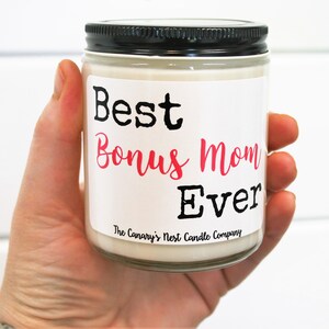 Bonus Mom Mothers Day Gift, Soy Candle, Bonus Mom Candle, Mother's Day Gift for Stepmom, Mother's Day Gift for Mother in Law