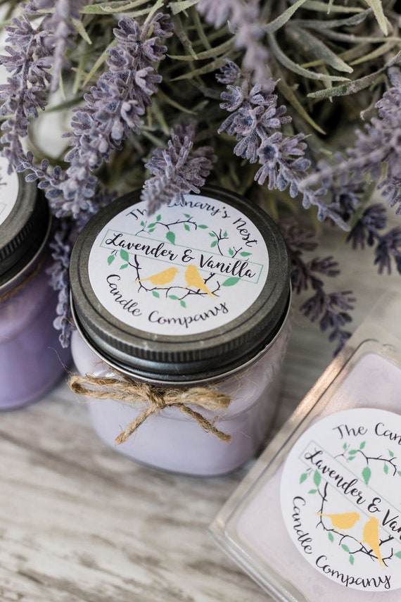 Lavender Vanilla Scented Candle Mason Jar Candles Lavender | Etsy
