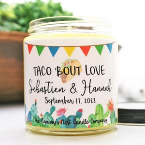 Taco Bout Love Fiesta Favors, Soy Candles, Fiesta Wedding Favors, Taco Bout Love Couples Wedding Shower Favors, Taco Bout a Wedding