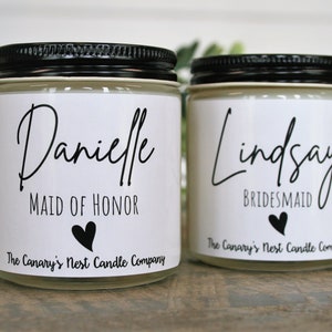 Personalized Bridesmaid Gifts, Soy Candle, Bridesmaid Proposal, Maid of Honor Gift