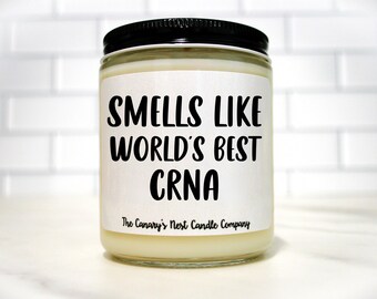 CRNA Week Gift, Smells Like World's Best CRNA, Certified Registered Nurse Anesthetist Gifts, CRNA Graduation