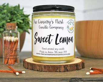Sweet Lemon Soy Candle: Fresh Citrus Scent