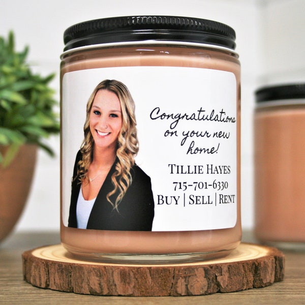 Realtor Closing Gift, Soy Candles, Personalized Candle, Realtor Gift for Clients, New Homeowner Gift, Real Estate Gift, Realtor Life Candle