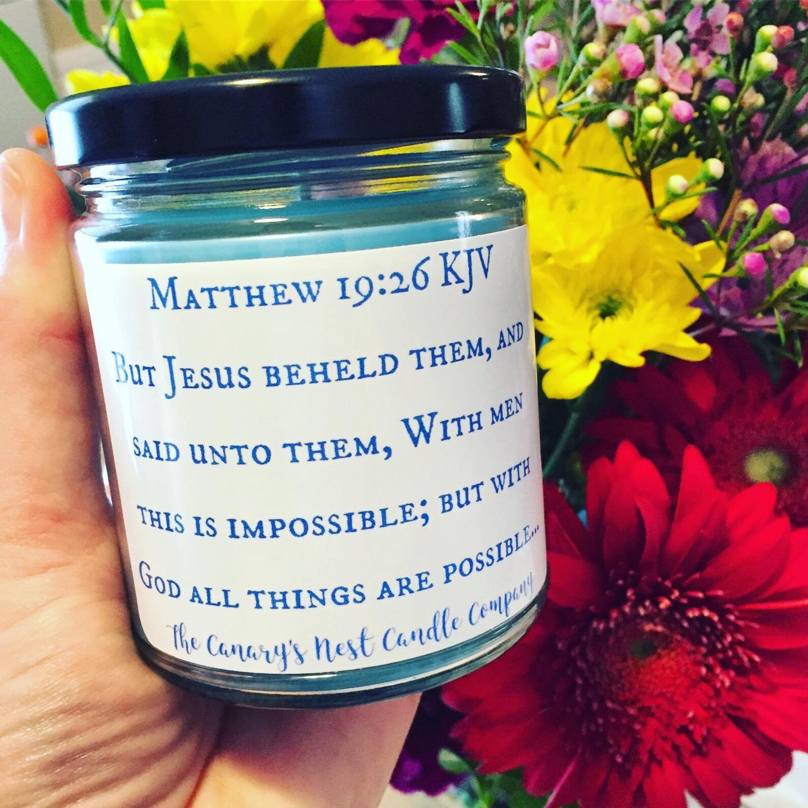Bible Verse Candle Personalized Candle Inspirational Gift Etsy