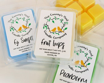 Strong Scented Soy Wax Melts: Spring Summer Fall Winter Scents