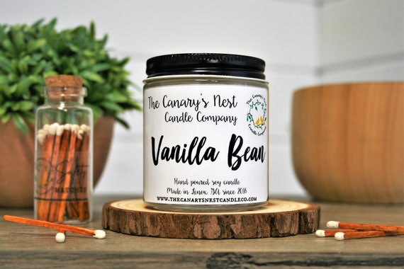 Vanilla Bean Scented Jar Candle
