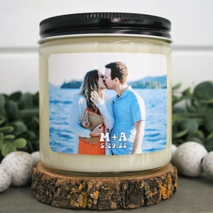 Personalized Photo Candle, Valentines Day Gift, Gift for Girlfriend, Boyfriend Gift, Gift for Wife, Husband Gift, Anniversary Gift