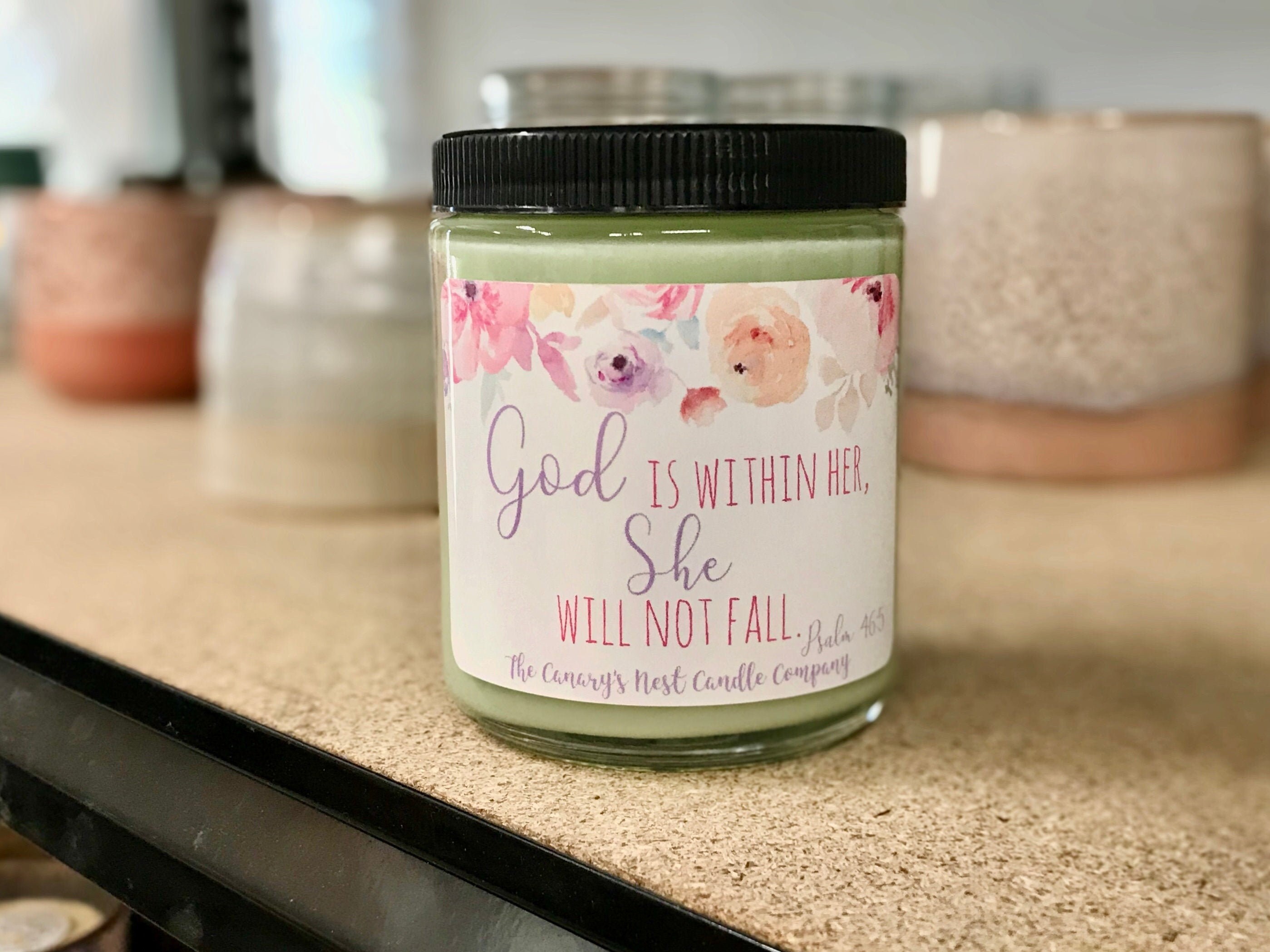 Bible Verse Candle Personalized Candle Inspirational Gift Etsy