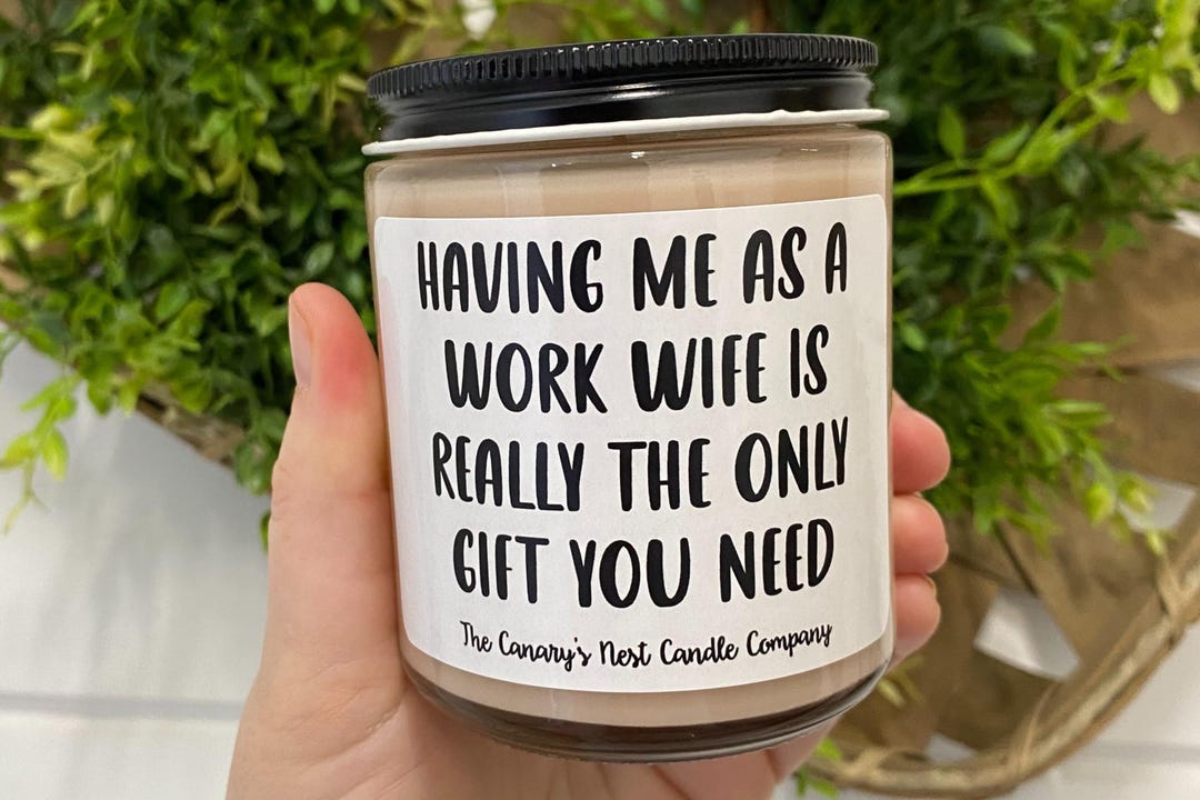 Funny Work Wife Soy Candle Gift: Coworker Gift - Etsy