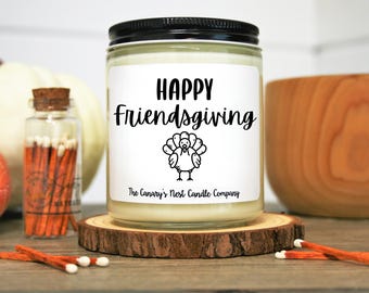 Friendsgiving Gift, Friendsgiving Candle, Thanksgiving Hostess Gift, Friendsgiving Decor, Fall Candles, Friend Thanksgiving Gift