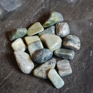 Three Connemara marble Tumble stones -  Irish gift ,  great pocket charm from Ireland.