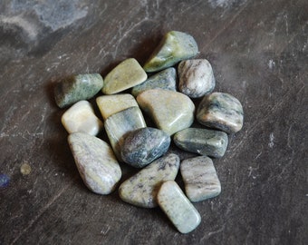Three Connemara marble Tumble stones -  Irish gift ,  great pocket charm from Ireland.