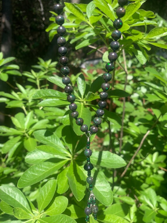 Scorpio/Australian Black Opal Mala/Prayer beads