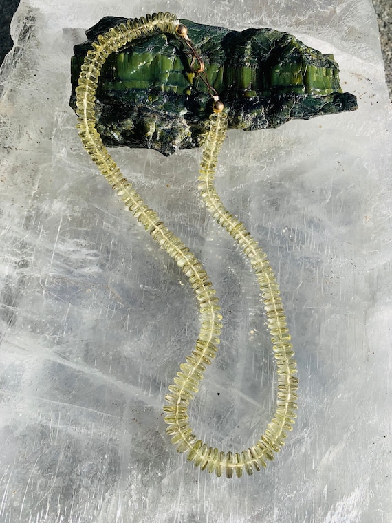 Lemon Citrine Polished Cut Graduated Rondelle Heishi