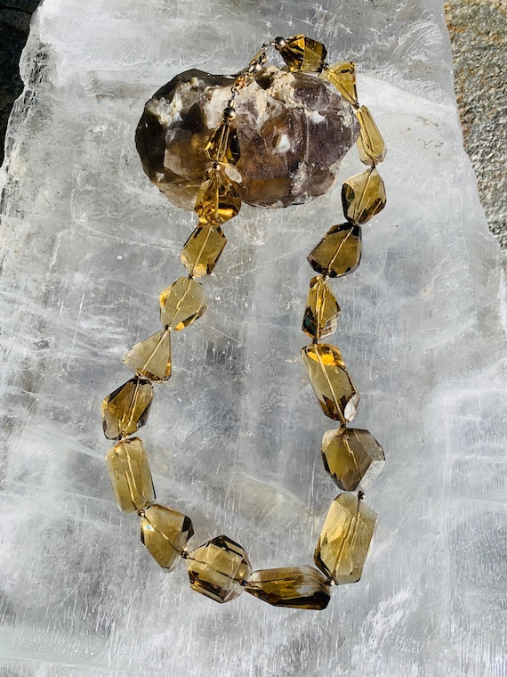 Honey Quartz Free Form Facet Cut Gem Quality Beads