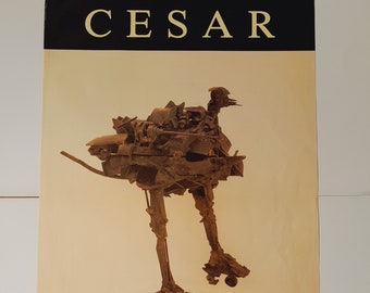 César, original exhibition poster at the Bellecour gallery in Lyon 1988, wall decoration vintage artist exhibition poster