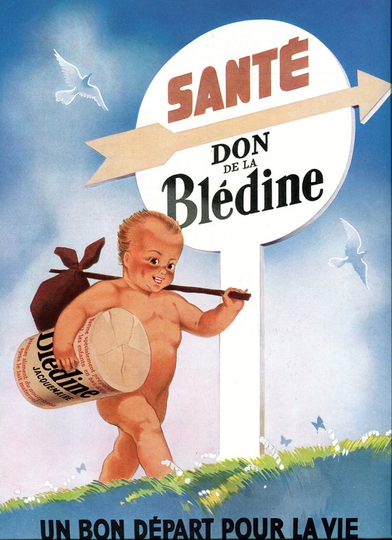 1930, Bébé Blédine Advertisement, Period Advertisement for Blédine