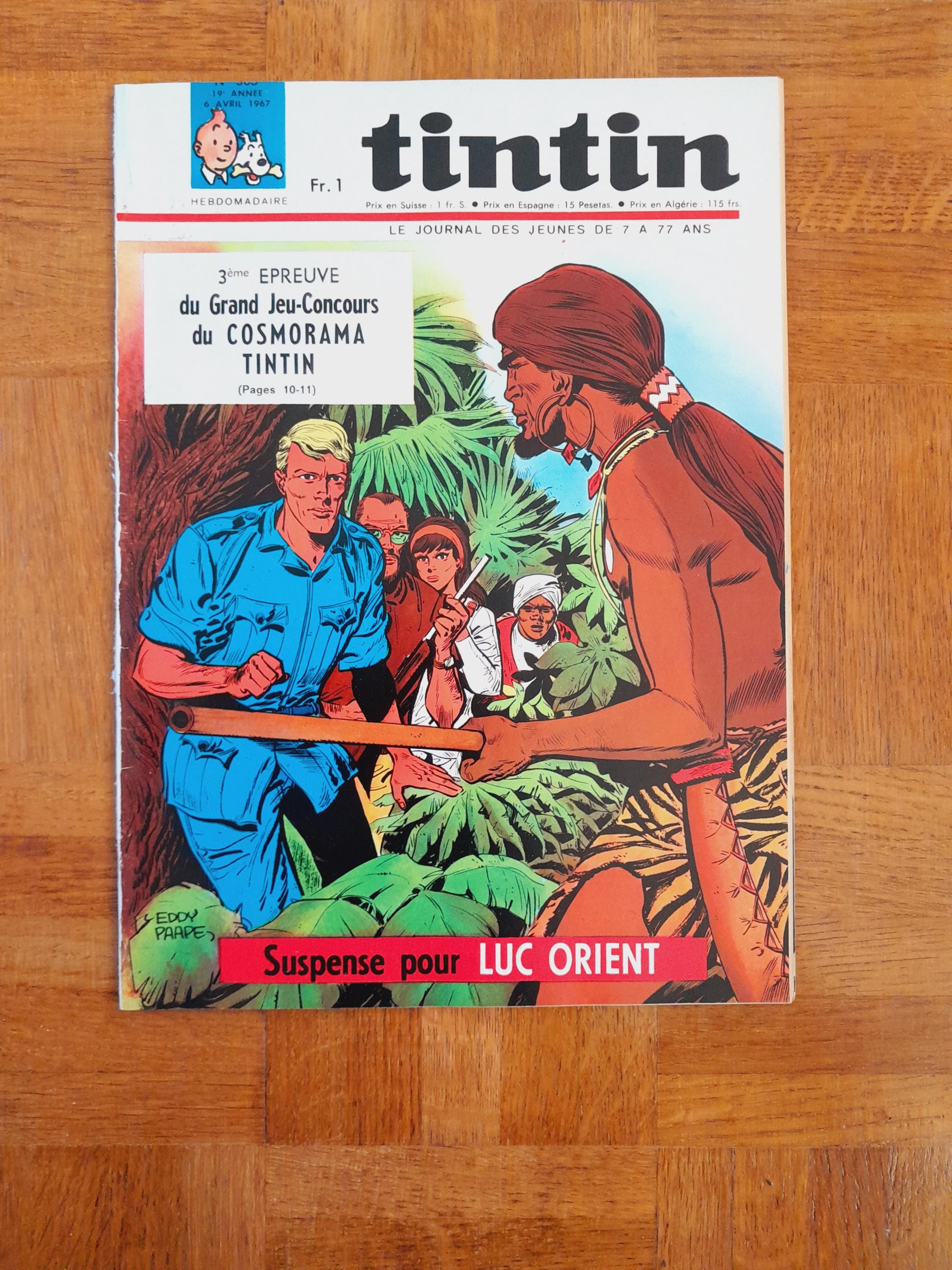 Affiche Tintin Et Tournesol Qui Dansent – Lombard 1970, édition Originale