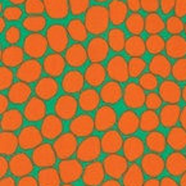 OOP FABRIC:  Jumble TANGERINE by Brandon Mably for the Kaffe Fassett Collective