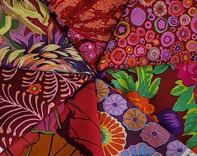 FAT QUARTER BUNDLE:  Garnett Fat Quarter Bundle of 7 Fabrics from the Kaffe Fassett Collective